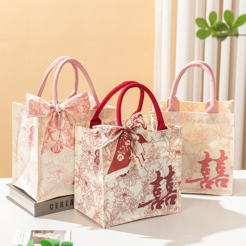 Large-Capacity Gift Bag, Souvenir Bag for Bridesmaids, Practical Handbag, Empty Box, Wedding High-End Gift Box