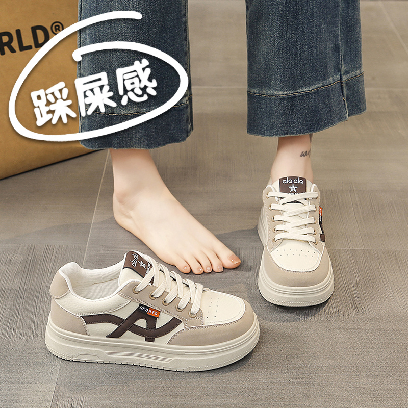 soft sole Lightweight White Sneakers for Women 2025 Spring and Autumn New Style Versatile Casual Sneakers Comfortable Flat-Soled Sports Shoes