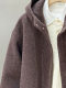 2026 spring plus size men's retro high-end hooded woolen coat loose and trendy short zipper jacket