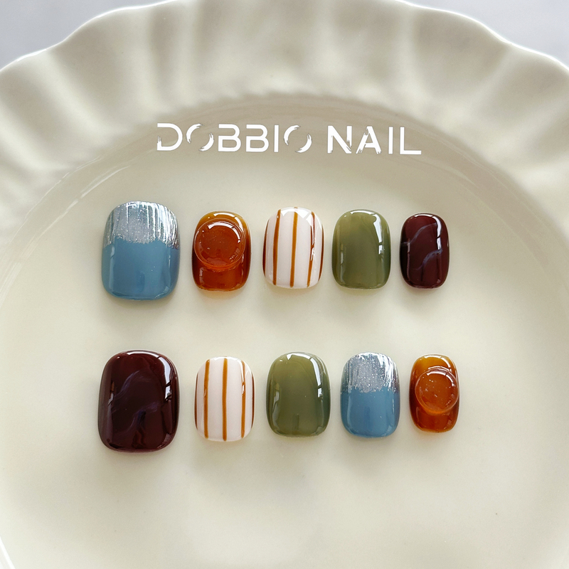 Dobbio【Springtime】2026 Spring/Summer Dopamine Handmade Wearable Nails High-End Light Luxury Short Nail Art