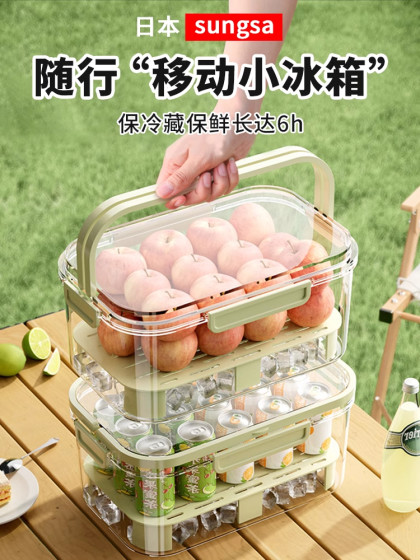 水果便当盒便携外出户外露营春游野餐移动小冰箱收纳手提保鲜