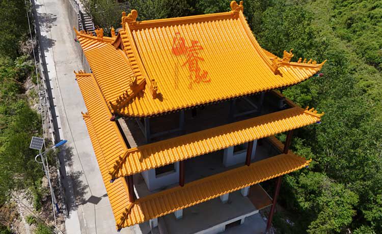 西安仿古金属瓦成品实拍