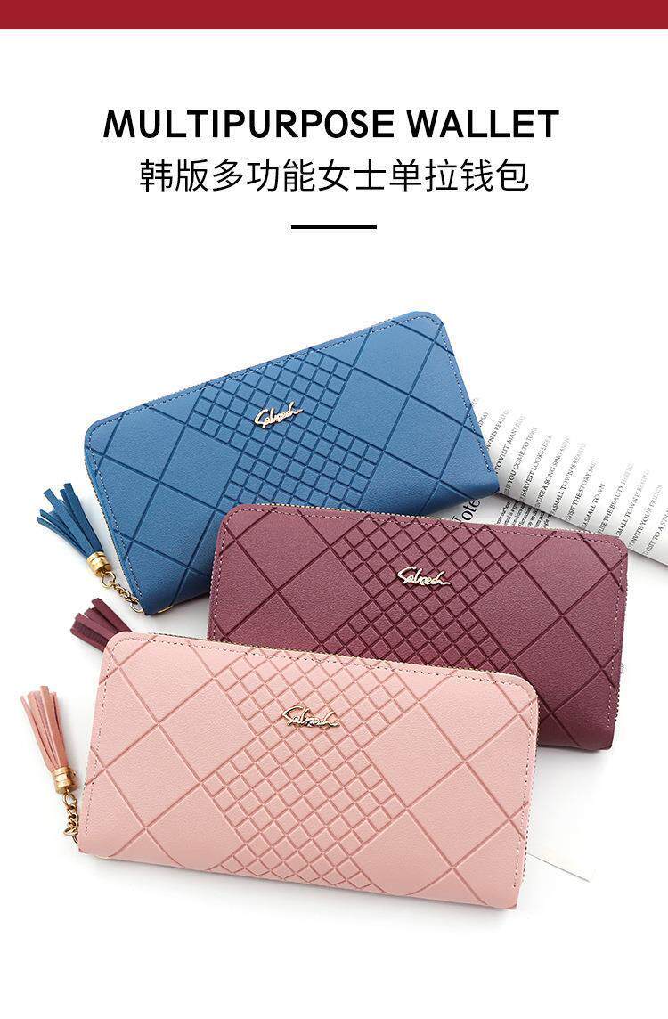 Zipper Money Coin Purse   Holder Long PU Leather Cl详情1
