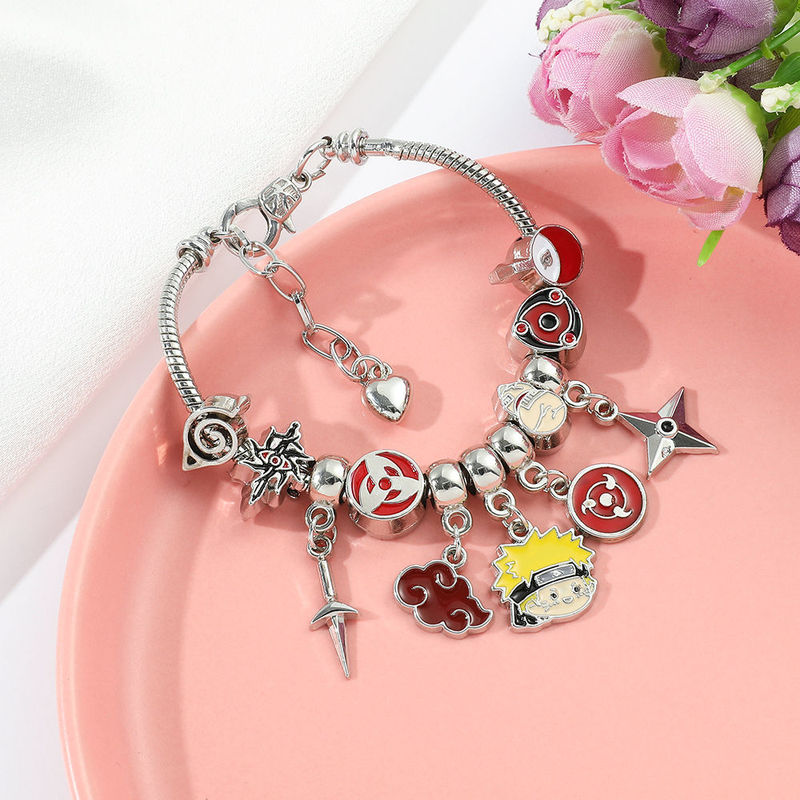 Naruto Bracelet Cross-Border New Japanese Anime Naruto Pandora Bracelet DIY Accessories