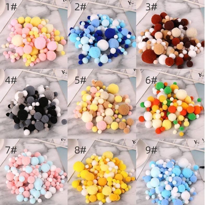 Pain Bag Decoration Kit DIY Multi-Color Plush Ball Accessories Flower Pain Bag Filler Pendant Material Base Set