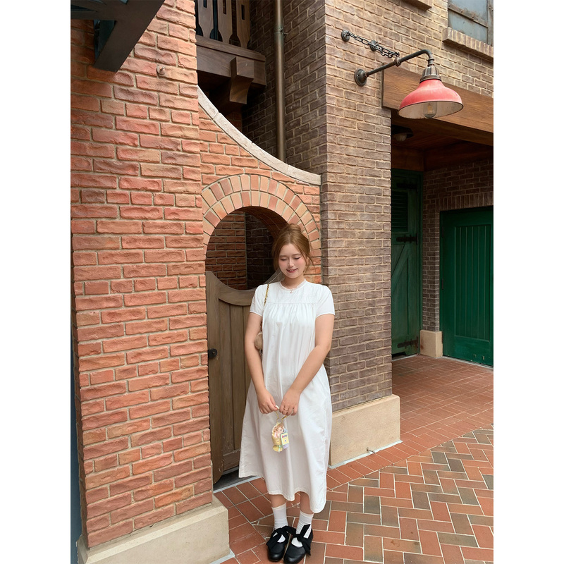 Yiiiiingy【Heartbeat Moonlight】Princess-Style Lace-Trimmed Short-Sleeve Dress, Loose Fit, Plus-Size Doll Dress Yiiiiingy【Heartbeat Moonlight】Princess-Style Lace-Trimmed Short-Sleeve Dress, Loose Fit, Plus-Size Doll Dress