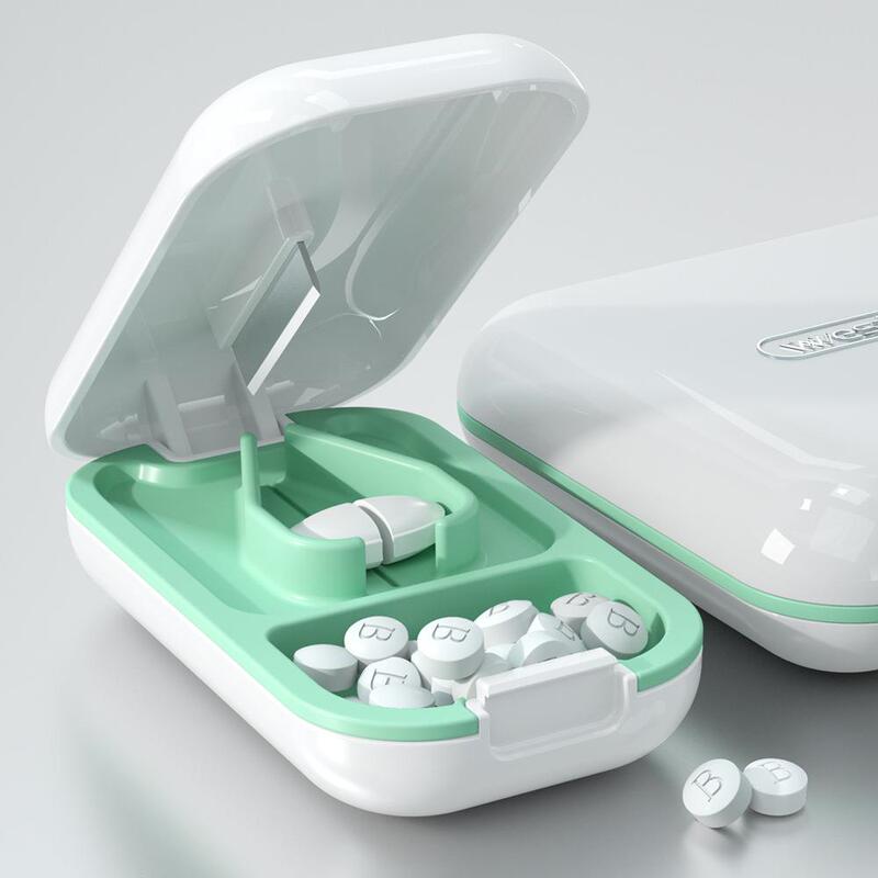 Japanese Imported Pill Cutter and Organizer, Portable Mini Pill Crusher and Divider, Pill Cutting Tool Japanese Imported Pill Cutter and Organizer, Portable Mini Pill Crusher and Divider, Pill Cutting Tool