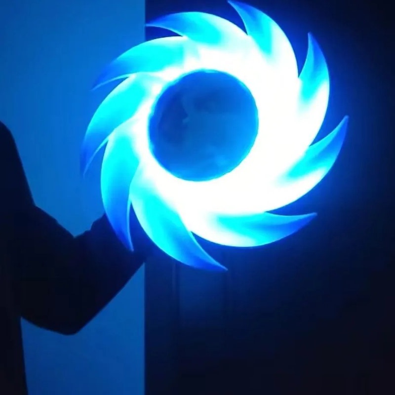 Eight-Ray Light Wheel Toy with Colorful Changing Lights, Glowing and Rotating Creative Light Saw, Handheld Children's Gift