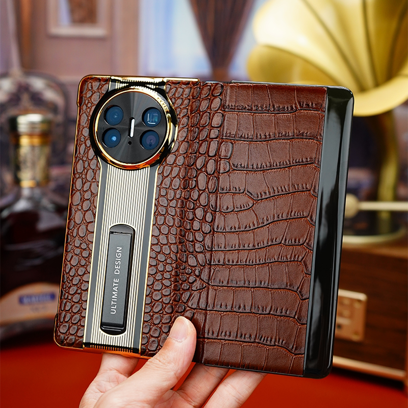 [Genuine Leather] Suitable for Huawei Mate X7 Phone Case, New Crocodile Pattern X6 Collector's Edition Smart Window Flip Cover, High-End Business X5/X3 Full Protection Anti-Drop Protective Shell