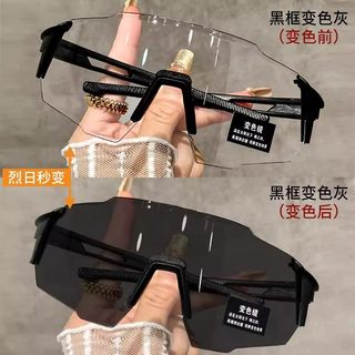 骑行登山防雾变色眼镜炫酷防风沙山地运动护目镜烈日变色太阳镜