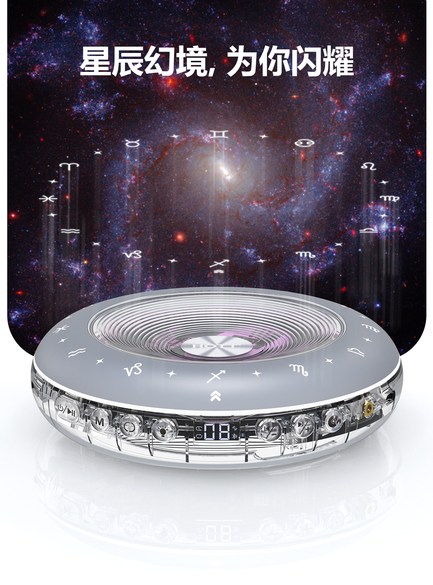 Hott C901 Cd Player Bluetooth Hifi Audiophile-Grade Album Player Music Record Disc Portable Player