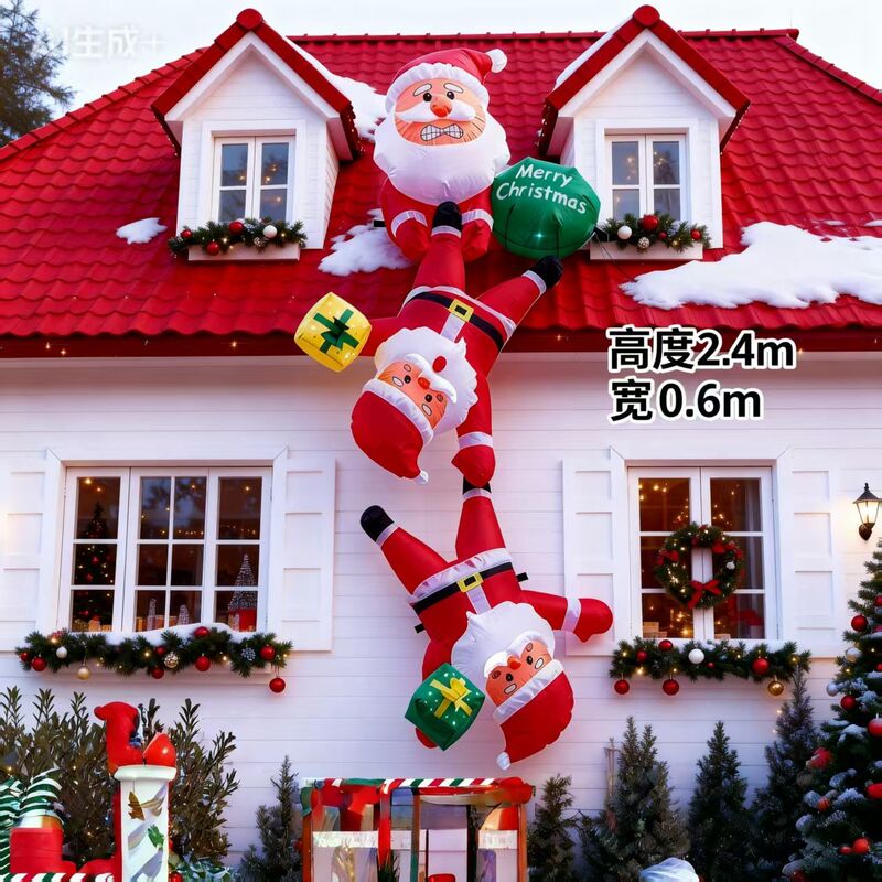 2027 Christmas Inflatable Model New Cartoon Santa Claus Scene Mall Decoration Outdoor Inflatable Decorations Inflatable Model