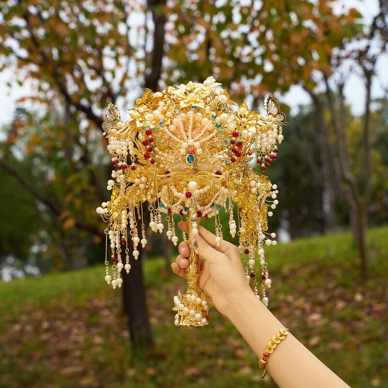 Golden Phoenix Crown Bride Bouquet DIY Material Kit Chinese Wedding Xiuhe Suit Dragon and Phoenix Gown Accessories Wedding Props Golden Phoenix Crown Bride Bouquet DIY Material Kit Chinese Wedding Xiuhe Suit Dragon and Phoenix Gown Accessories Wedding Props