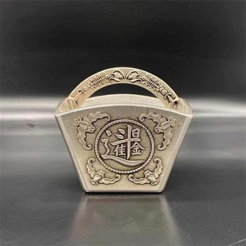 Antique bronze antique miscellaneous antique pure copper sun-entry gold doll retro white copper plated silver doll ornaments