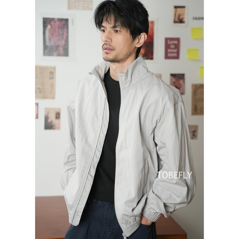 Tobefly Windproof and Waterproof Jacket with a Cool Texture and Stand Collar, 26 Spring New Model Jacket W1503