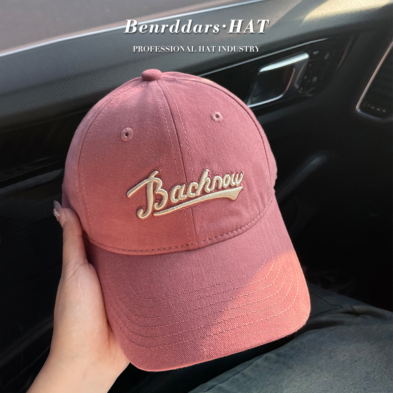 Benrddars 韓国版 大きい頭囲 野球帽 男女 カップル ワイドフェイス 小さい オールマッチ レター ダックビルキャップ 流行商品