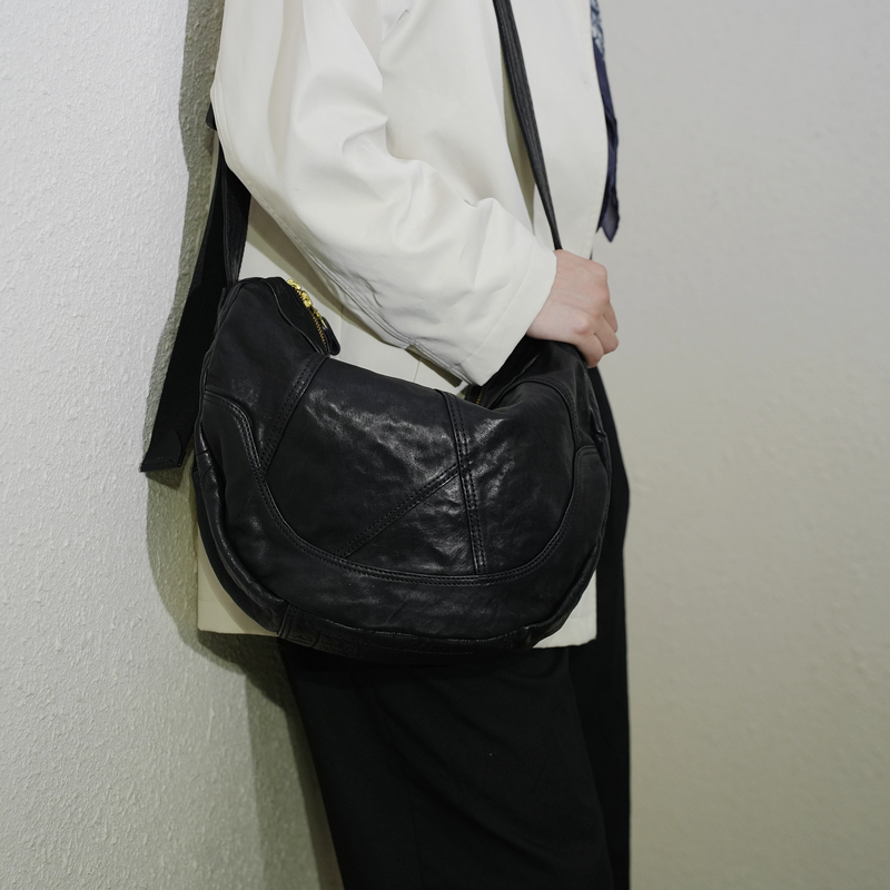 [Spring New Arrivals] Factory Direct First Layer Horsehide Pea Bag New Versatile Shoulder Crossbody Bag