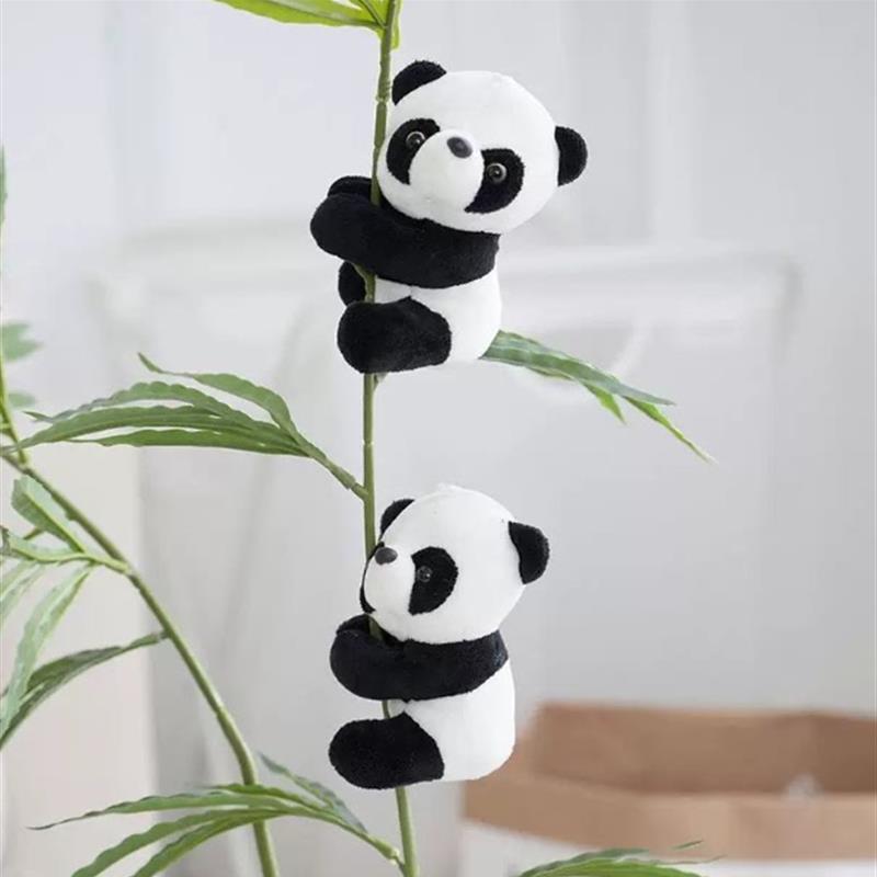 Green Plant Hanging Ornaments, Money Tree Decorations, Monstera Clips, Mini Panda Green Plant Hangers, Climbing Panda Ornaments