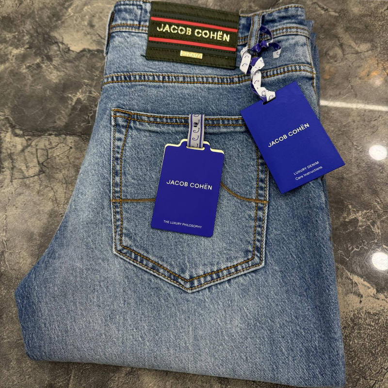 Jacob Cohen Jeans 2026 Spring and Summer Thin New Comfortable British Embroidered Straight-Leg Men's Casual Trousers 29-40