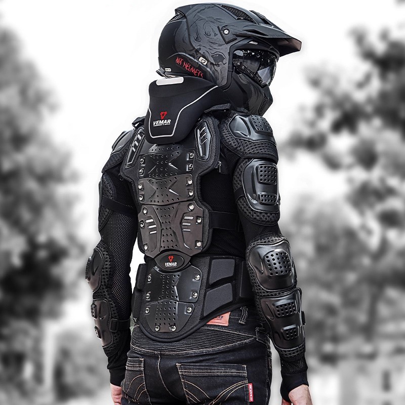 German Motorcycle Protective Clothing, Off-Road Anti-Fall Protective Gear, Armor-Style Chest Protector, Back Protector, Waist Protector, Breathable Motorcycle Riding Clothing