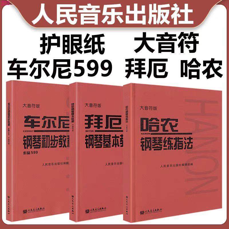 Издание с крупным шрифтом Cherny 599 849 Hanon Bayer Piano Предварительные основы игры на фортепиано для начинающих Издание с крупным шрифтом Изображение 1