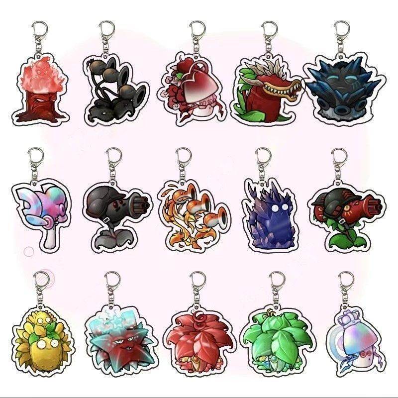 Plants Vs. Zombies Fusion Edition Acrylic Keychain Game Peripheral Backpack Pendant Gift for Classmates Bag Accessories Plants Vs. Zombies Fusion Edition Acrylic Keychain Game Peripheral Backpack Pendant Gift for Classmates Bag Accessories