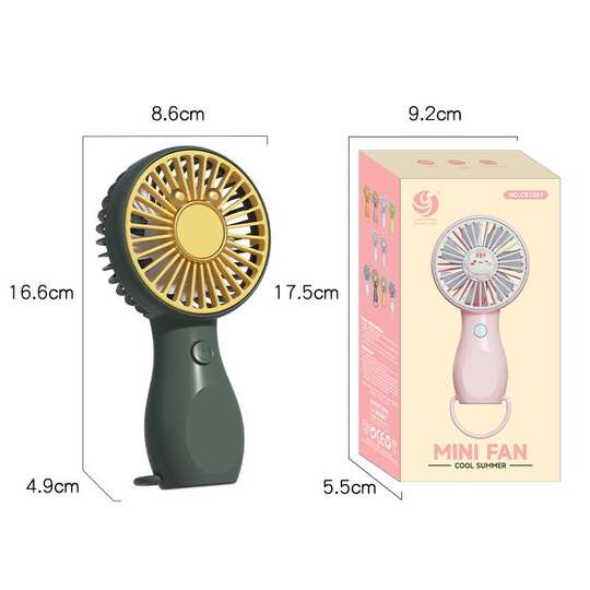 Pequeño ventilador recargable de mano, regalos publicitarios impresos, recuerdos de cumpleaños para niños, regalos para eventos de empresa
