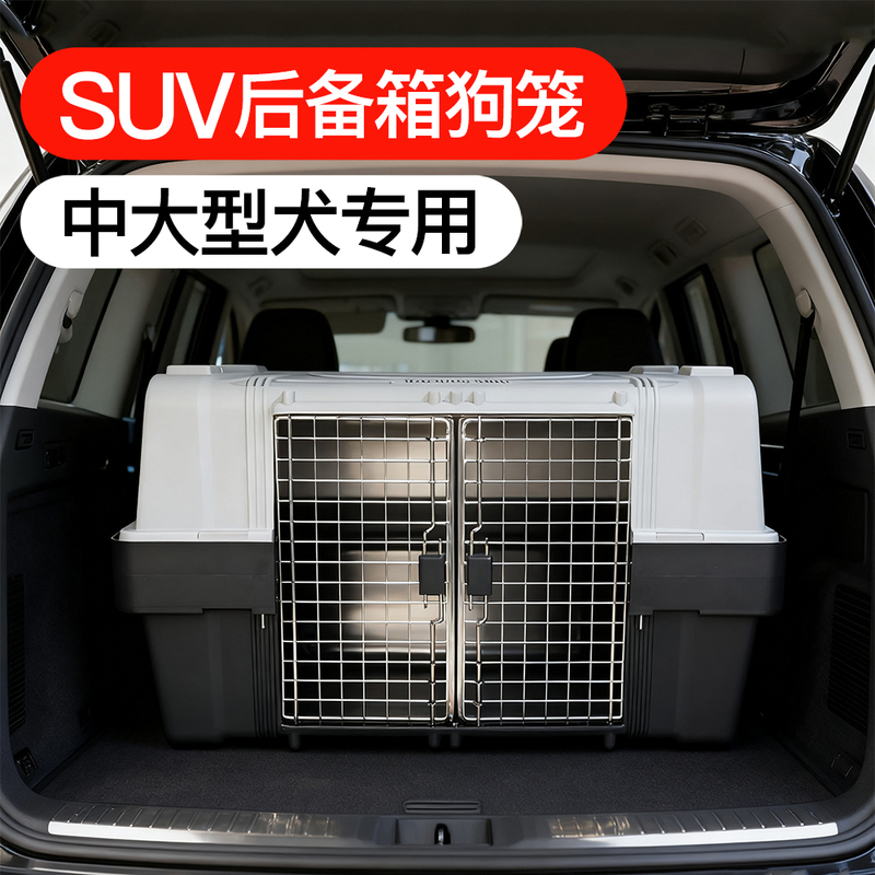 Hehuang Suv Trunk Car-Mounted Dog Cage, Car Pet Cage with Side Opening, Airline Crate, Car-Mounted Dog Bed for Large Dogs Hehuang Suv Trunk Car-Mounted Dog Cage, Car Pet Cage with Side Opening, Airline Crate, Car-Mounted Dog Bed for Large Dogs
