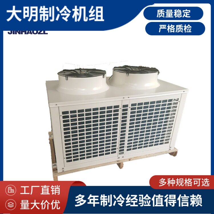 浙江大明比型U型箱式顶出风室外机中高温冷库保鲜机组半封活塞(图2)