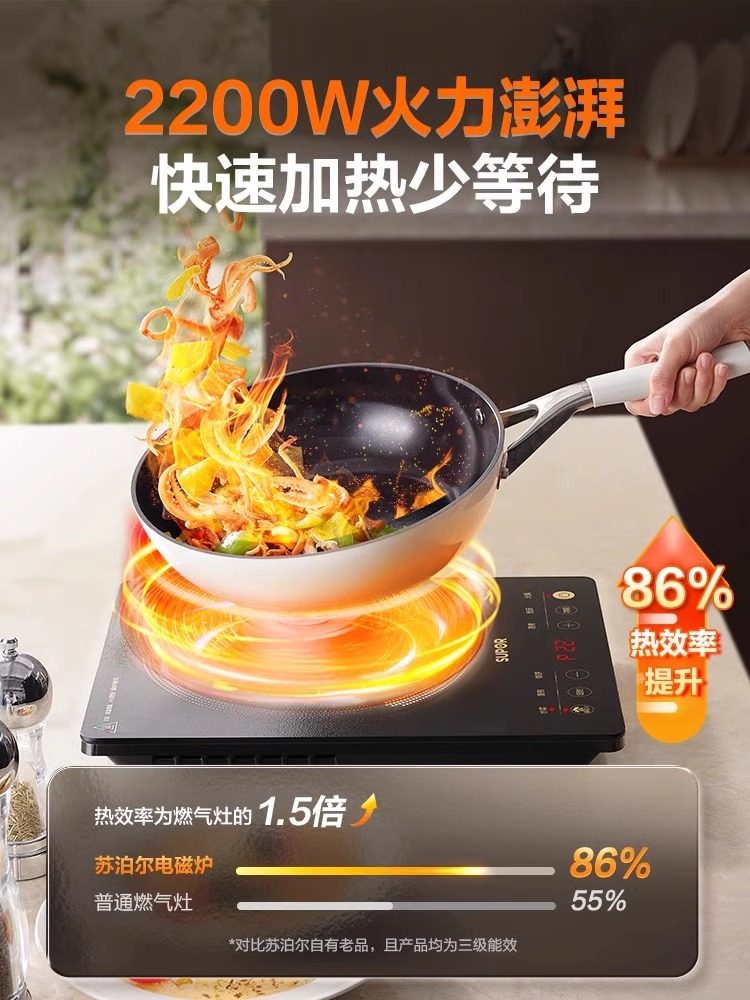 Supor Induction Cooker Household 2025 New Cooking Pot Integrated Full Set of Small Induction Cooker Genuine Official Flagship