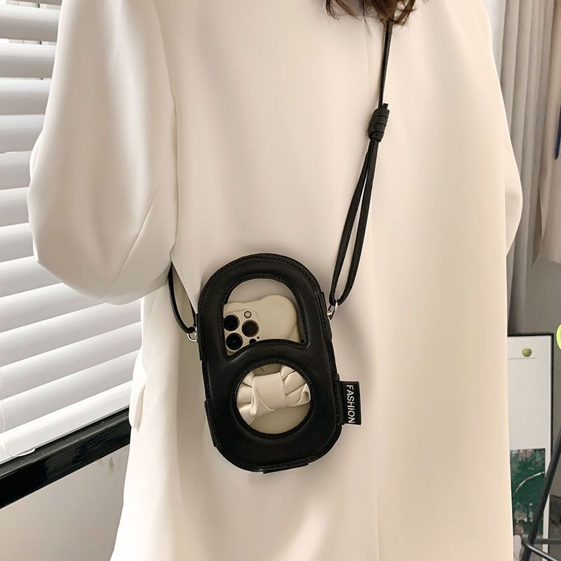 Women's Mobile Phone Backpack, Spring and Summer Small Bag, 2025 New Niche Design, Hollow-Out Phone Bag, Unique and Versatile Women's Mobile Phone Backpack, Spring and Summer Small Bag, 2025 New Niche Design, Hollow-Out Phone Bag, Unique and Versatile