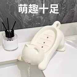 Cartoon Cat Plastic Soap Box Creative Cute Bathroom Soap Box Storage Rack Bathroom Drain Soap Dish Holer