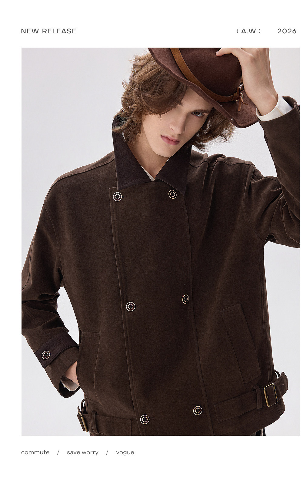 CHOR Asymmetric Placket Cropped Work Jacket