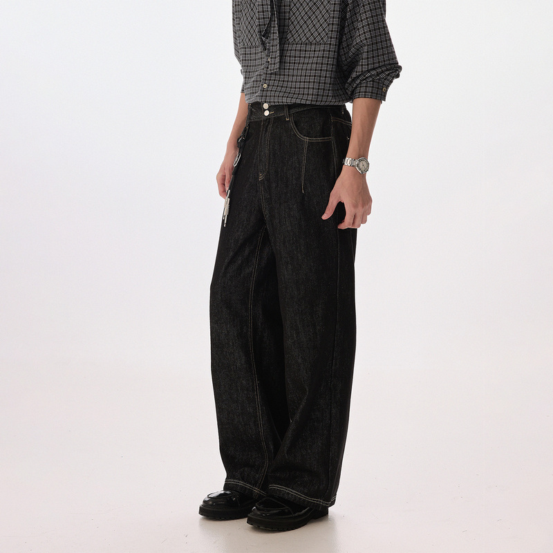 Chor Autumn Cleanfit Series High-End Straight-Leg Pants Original Color Vintage Jeans High-Waisted Casual Pants Chor Autumn Cleanfit Series High-End Straight-Leg Pants Original Color Vintage Jeans High-Waisted Casual Pants