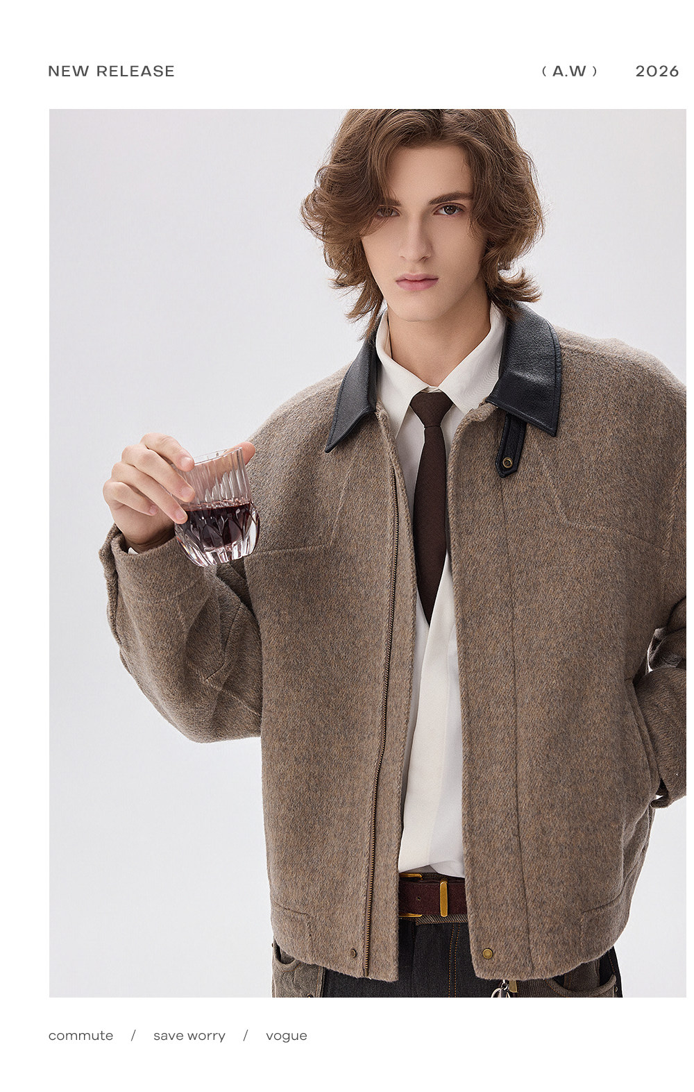 CHOR 70% Wool Double-Faced Buckle Jacket
