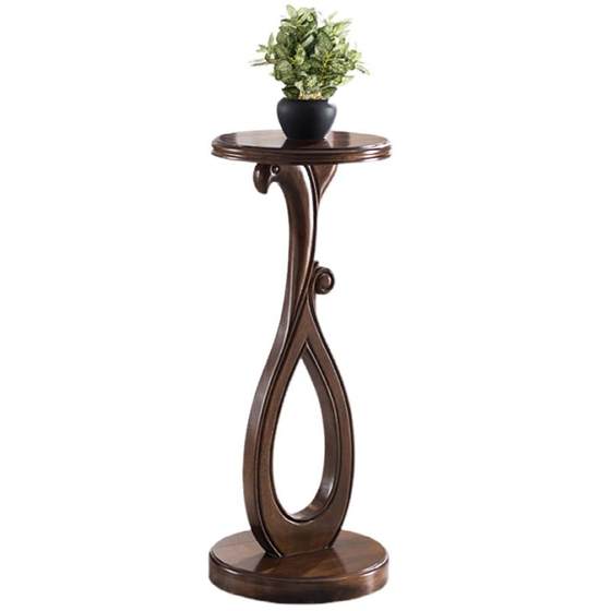 花架子客厅实木落地式花盆架简约置物架单个整装美式阳台木架花几