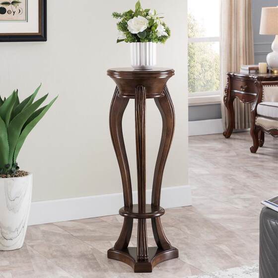 花架子客厅实木落地式花盆架简约置物架单个整装美式阳台木架花几