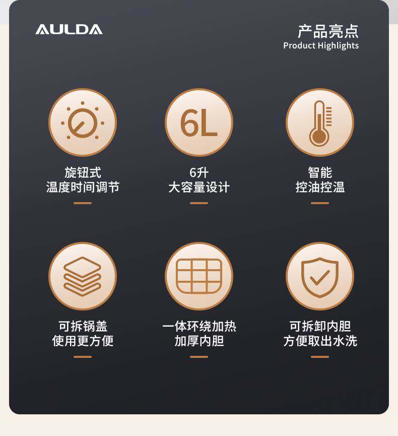 Фритюрница 奥朗达电炸炉油条家商两用大容量大功率小型油炸锅可取内胆鸡薯条