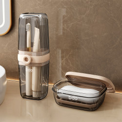 Soap Box, Travel Portable Soap Box, Double-Layer Sealed with Lid, Drainable, Suitable for Business Trips, Travel, and Home Use, High-End Luxury