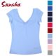 Sansha Sansha Ballet Practice Clothes Examination Adult Dance Tops Short Sleeve Women's Training Clothes Bodysuit Set