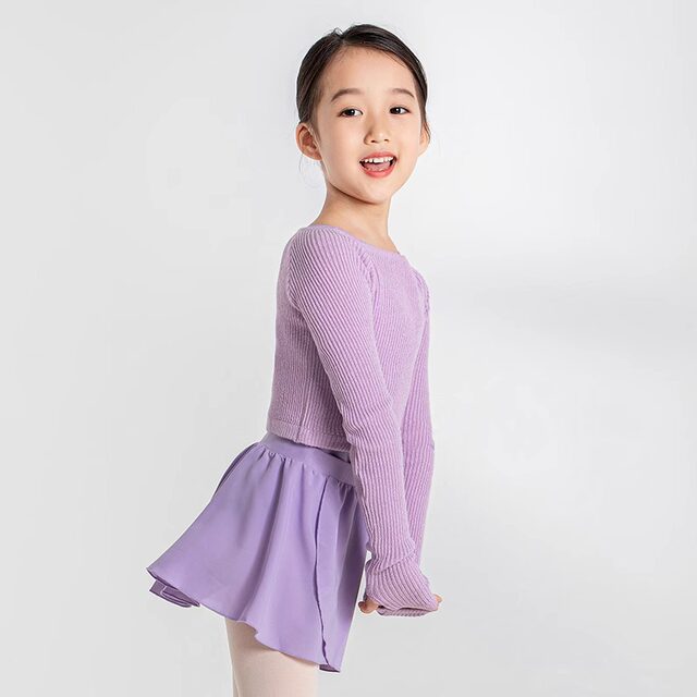 Sansha Kidsren's Dance Practice Clothing Long-Sleeved Ballet Knitted Top Autumn and Winter Warm Top Jacket