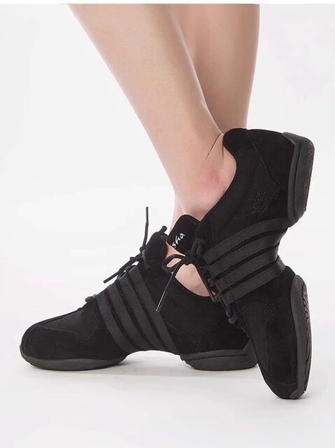 Sansha France Sansha Fitness Plaza Sports Dance Shoes Cowhide Rubber Soft Sole Modern Jazz Dance Shoes for Women