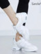 Sansha Modern Jazz Square Dance Shoes Cowhide Mesh Air Cushion Fashion Sports Dance Shoes Women White