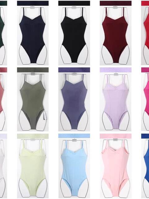 Sansha Sansha ballet dance practice suit female student adult ballet suit art test high crotch suspender gymnastics suit