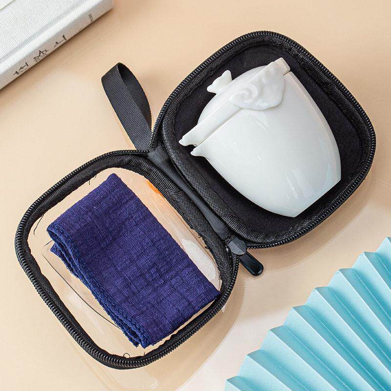 Travel tea set portable set one pot four cups ceramic quick cup home outdoor camping tea set national trend small set