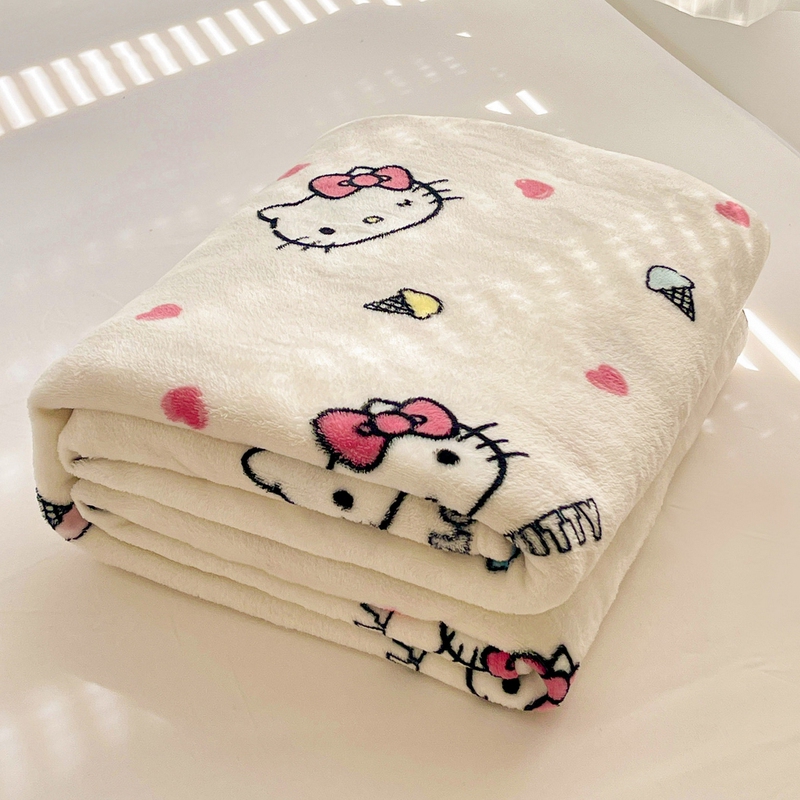 Hellokitty Cute Flannel Blanket Soft Cartoon Throw Blanket Office Lunch Break Blanket Shawl Air Conditioning Blanket Hellokitty Cute Flannel Blanket Soft Cartoon Throw Blanket Office Lunch Break Blanket Shawl Air Conditioning Blanket