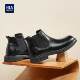 Heilan House Martin boots men's shoes 2025 new winter casual British Chelsea boots men's heightening suit leather shoes