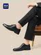 Hailan Home Men's Genuine Leather Wedding Groom Shoes Height-Increasing Father's Shoes Men's Pointed Toe Formal Business Leather Shoes