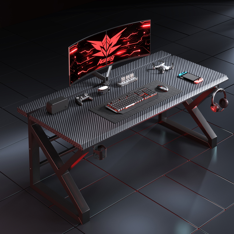 Gujia Home Gaming Desk Desktop Computer Desk Home Office Desk with Arm Mounting Capability Workstation Table