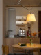 Vintage Style Movable Study and Dining Room Parchment Paper Pendant Light Bauhaus Tolomeo Swing Arm Designer Lighting